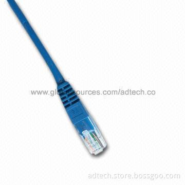 Cat6 UTP Patch Cable, Made of PVC, Suitable for Audios, Data and Multimedia Applications